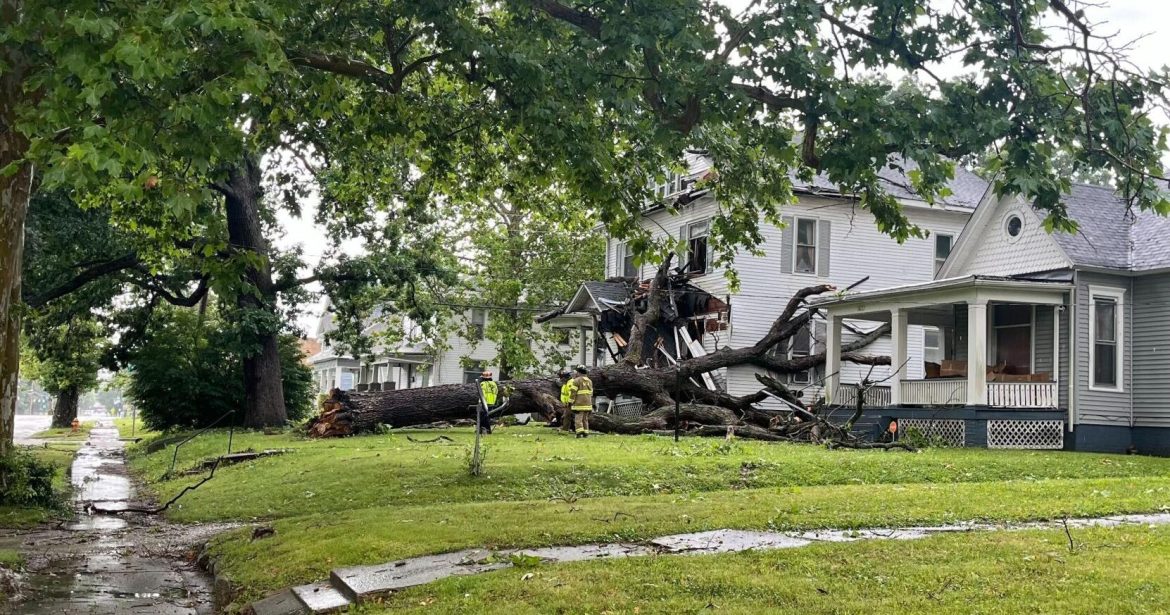 Power Outages and Structural Damage Across Central Illinois